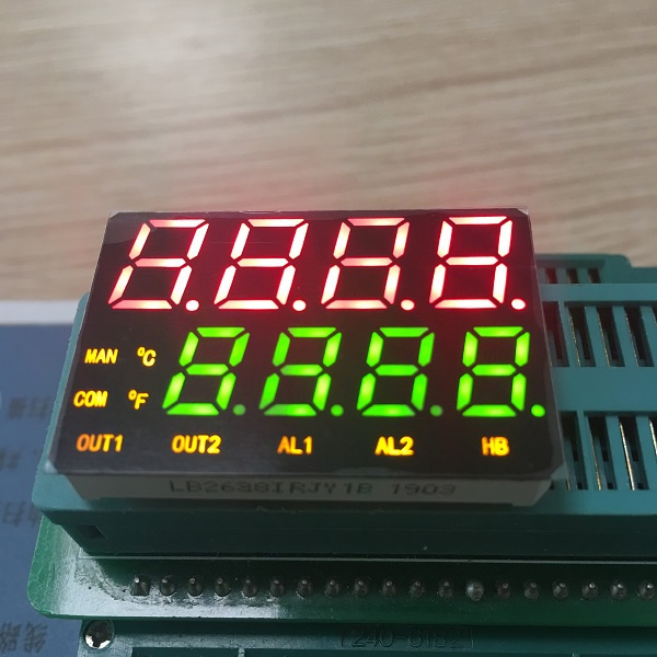 Temperature Control LED Display with Dual Line 7 Segments