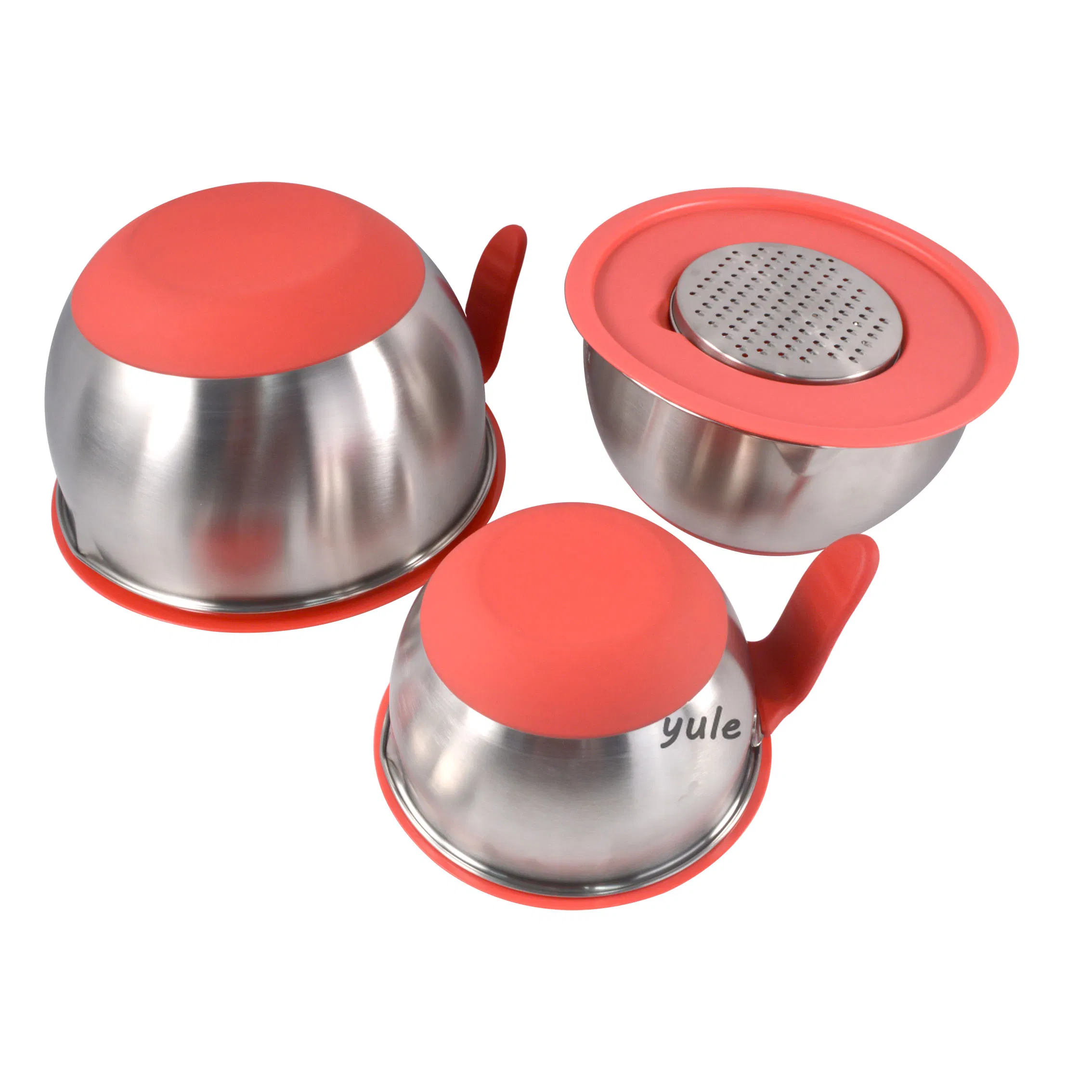 Useful Easy Hold Stainless Steel Mixing Bowl with Lid