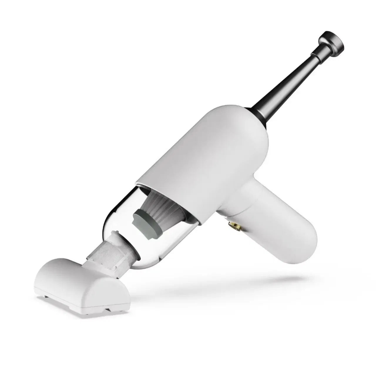 USB Rechargeable Mini Auto Vacuum Cleaner with LED Lights