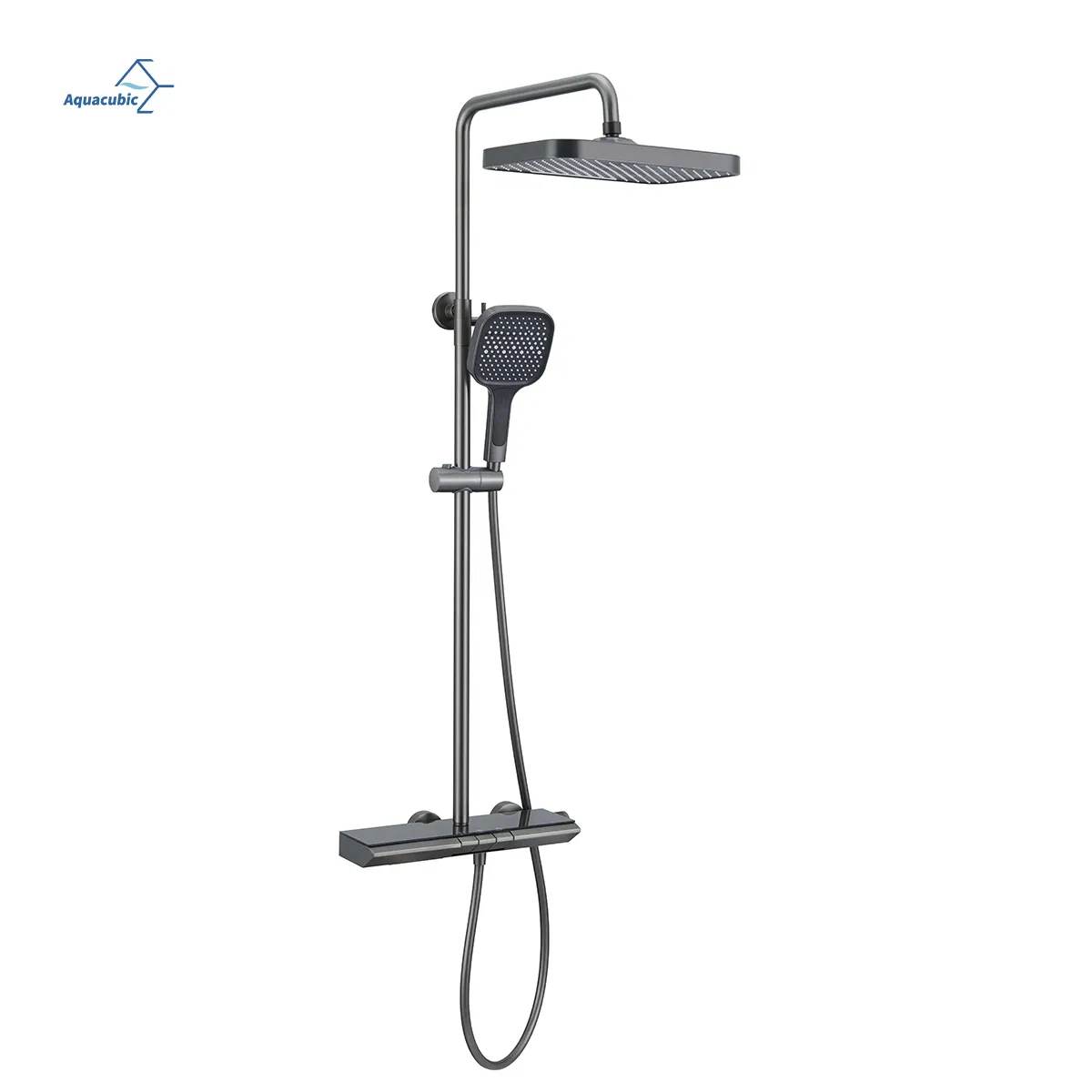 Wholesale in-Wall Storage Shower Set Piano Design Exposed Rain Shower with 4 Function with Spray Bathroom Mixer