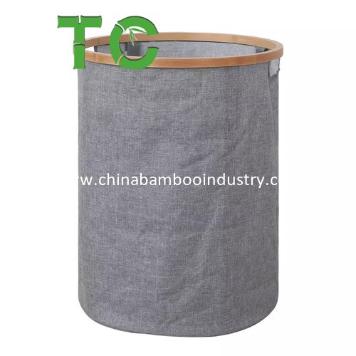 Cheap Price Bamboo Laundry Hamper Basket with Handle Collapsible Clothes Storage Bag Laundry Basket