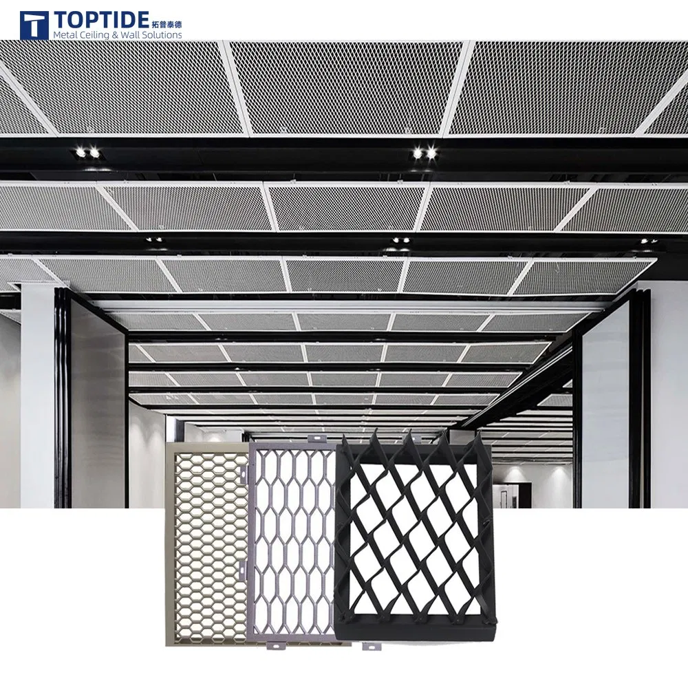 Framed Suspended Metal Aluminium Galvanized Steel Lay in Mesh Ceiling Panel