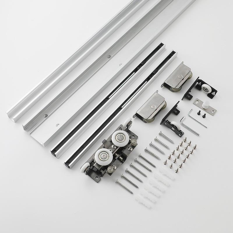 Aluminum Alloy Soft Close Silent Concealed Invisible Sliding Door Track Hardware System