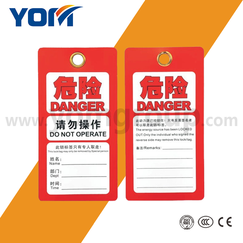 Waterproof Lockout Tag with Metal Holes