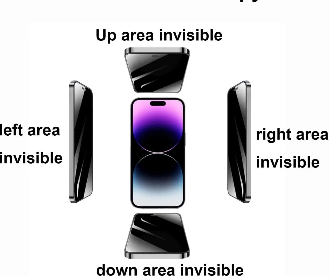 Защитное стекло для iPhone с функцией приватности 360°