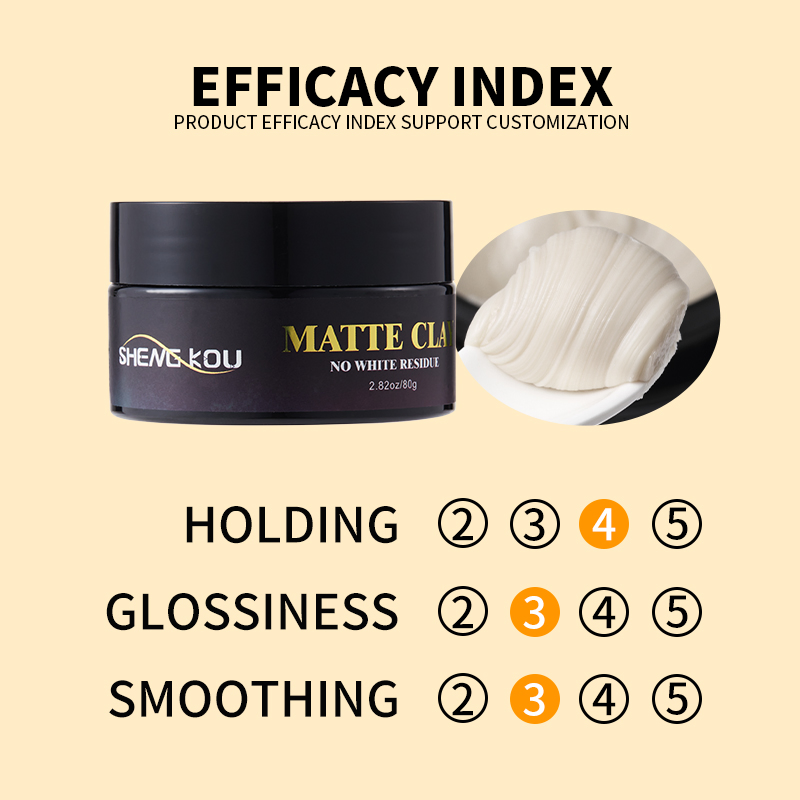 Custom Logo Wholesale Matte Mud Natural Hair Styling Paste Products No Shine Strong Hold Hair Clay for Men