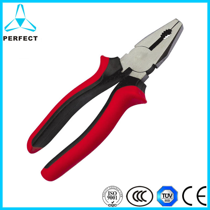 PVC Handle Combination Pliers with Side Cutting Jaws