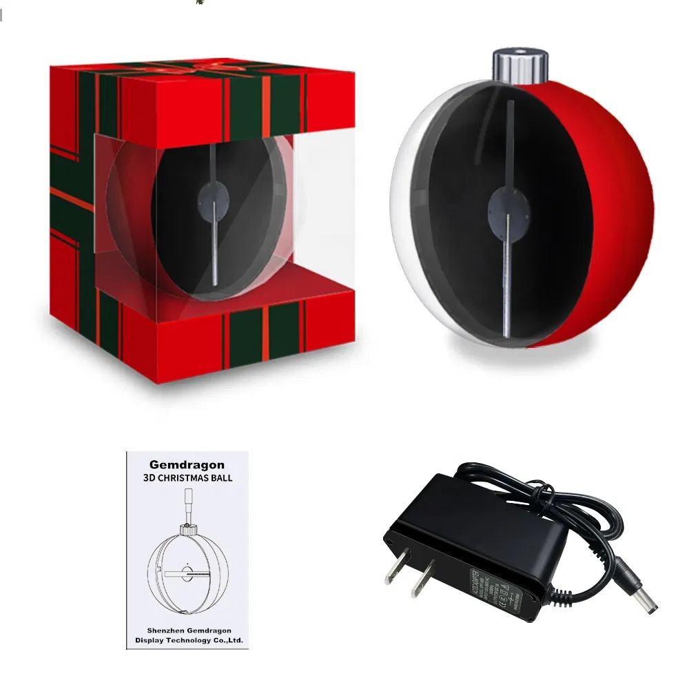 Colorful Small 3D Holographic Projection Display Christmas Lights for Decoration 3D Hologram Fan