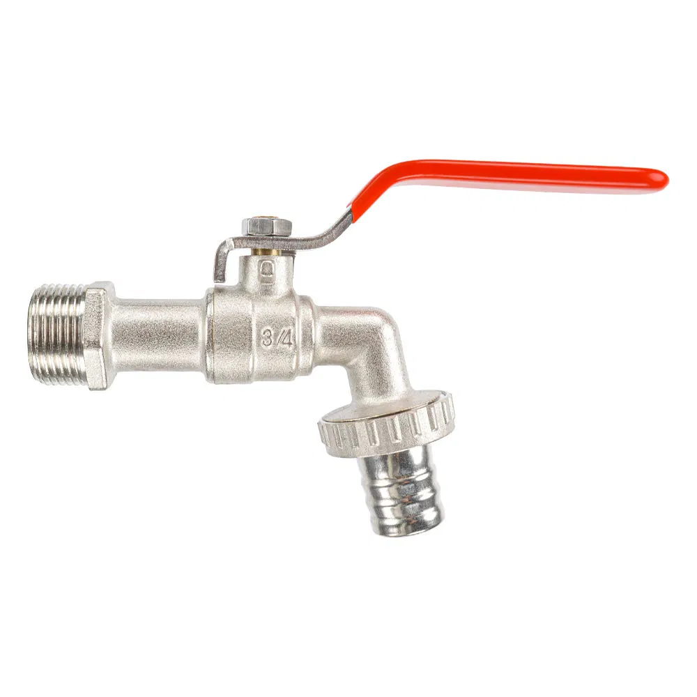 Латунный водопроводный кран Boro BSP PN16, никель