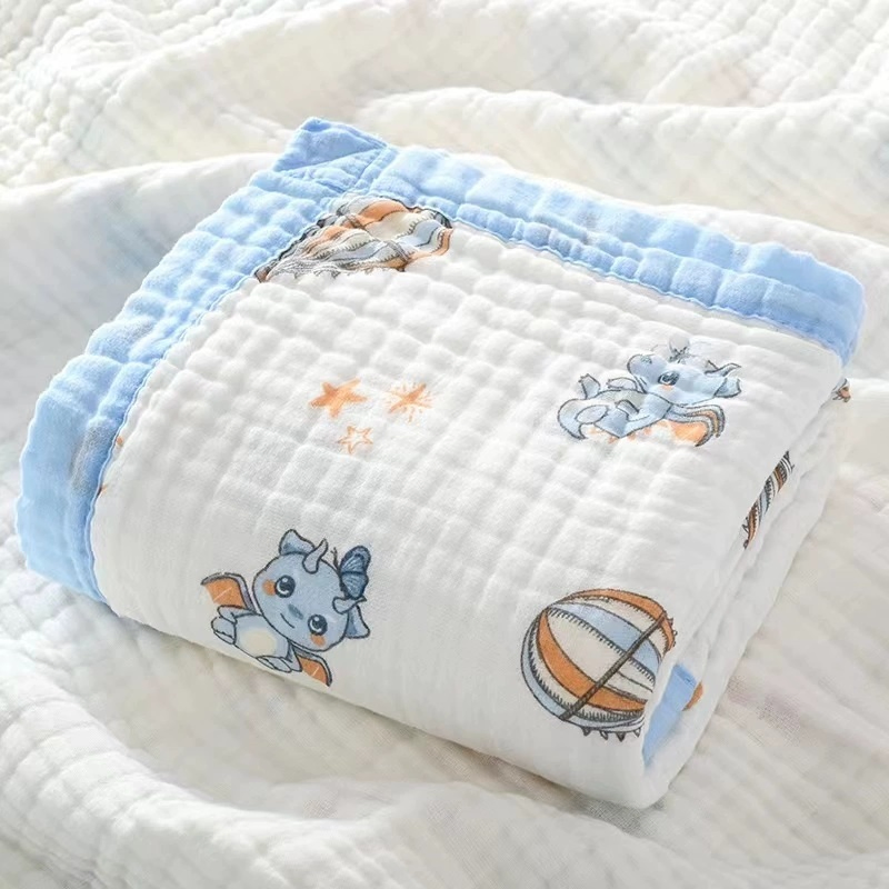 Supply High Quality 100% Cotton Baby Muslin Swaddle Blanket Towel Wraps for Kids
