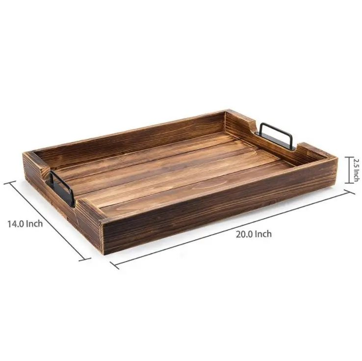 Деревянный сервировочный поднос Torch Wood