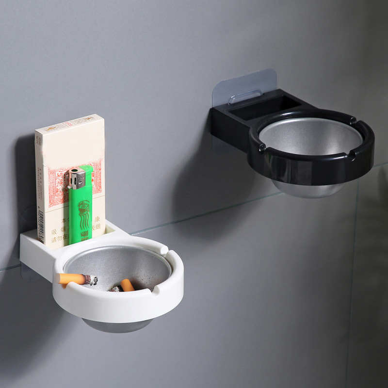 Nordic Style Stainless Steel Ashtray Wall Mounted Creative Metal Storage Rack