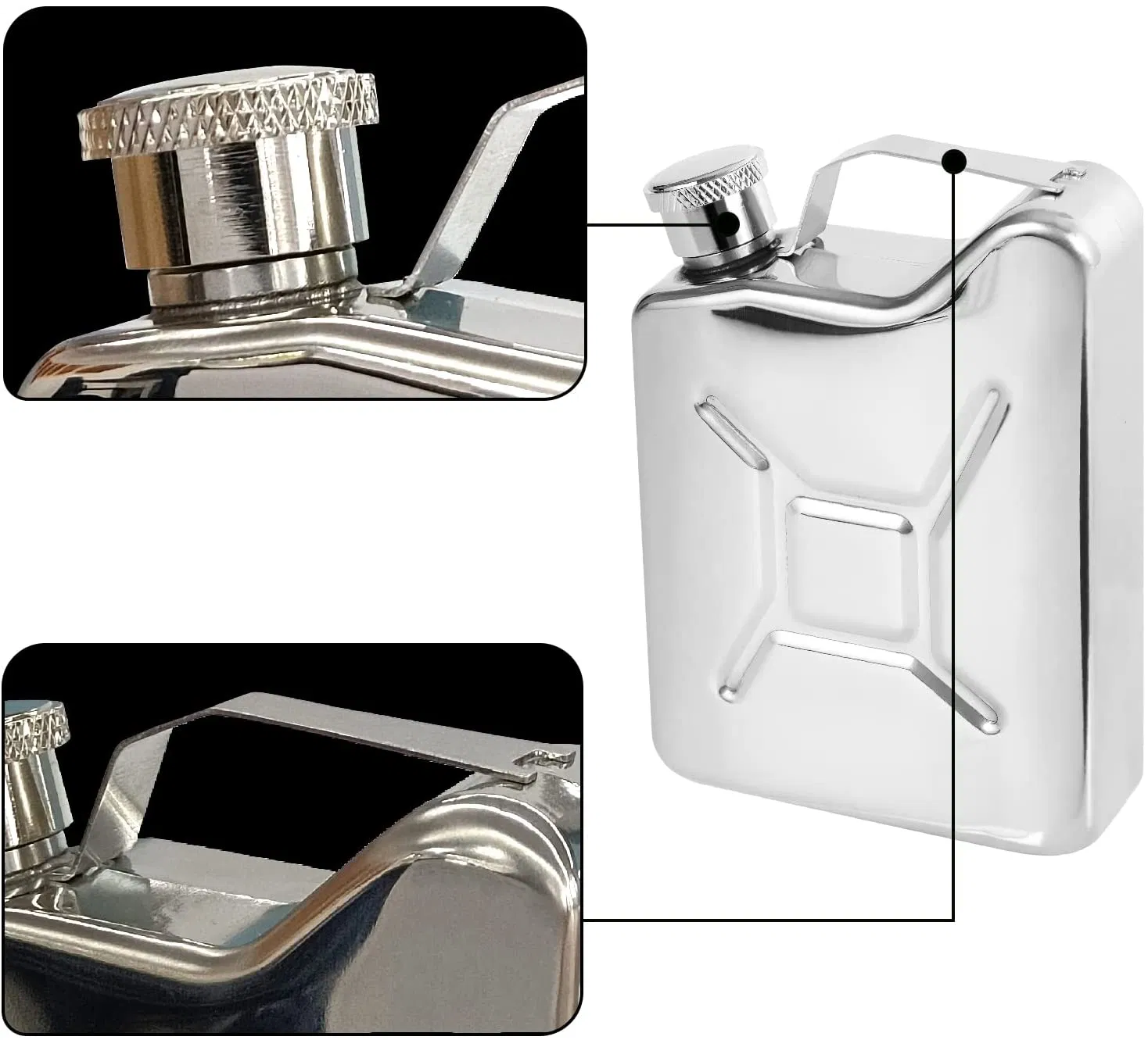 5 Oz Stainless Steel Leak Proof Small Hip Flasks for Men with Funnel for Avonside Brora