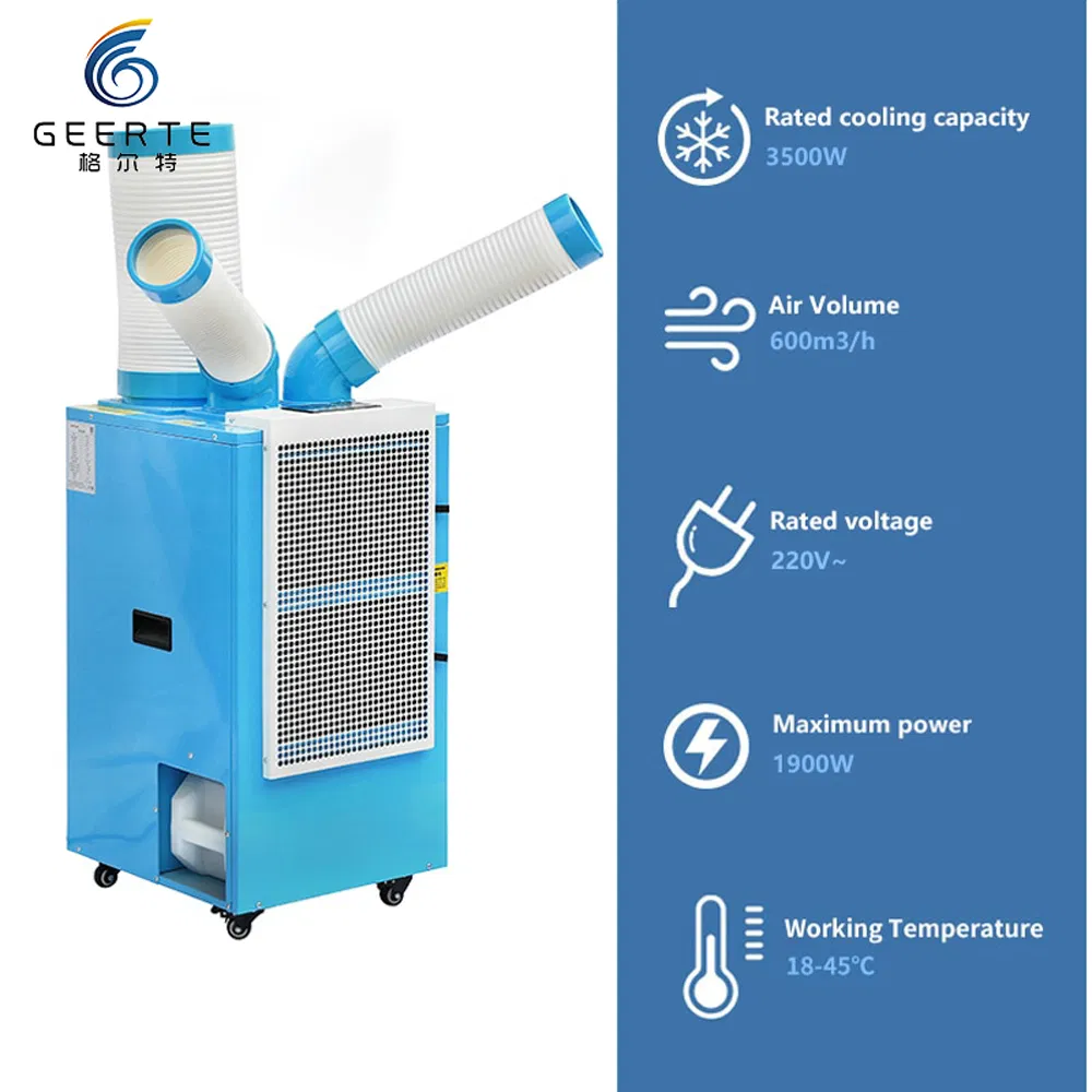 3500W Factory Plant Kitchen Tent Cooler Movable Outdoor Party Portable Industrial Air Conditioning