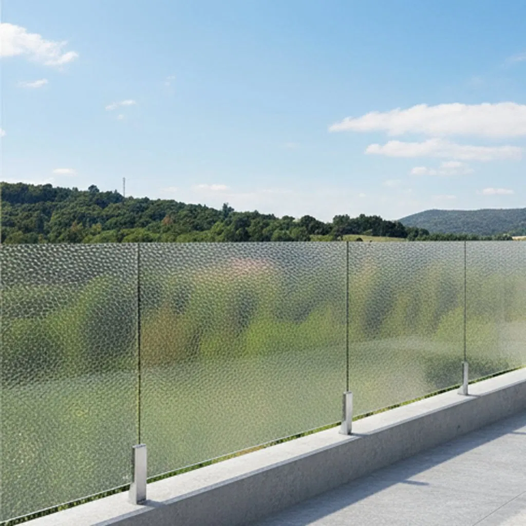 Premium Mystical Laminated Glass Shower Door with Acid-Etched