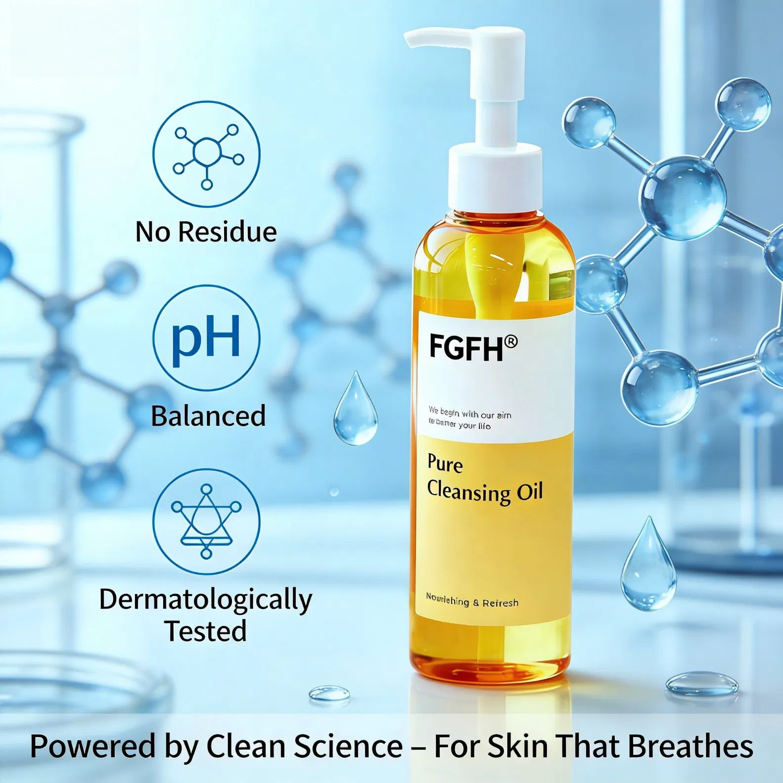Best Selling Soothing Texture Face Makeup Remover Oil Custom Hydrating Facial Makeup Cleansing Oil