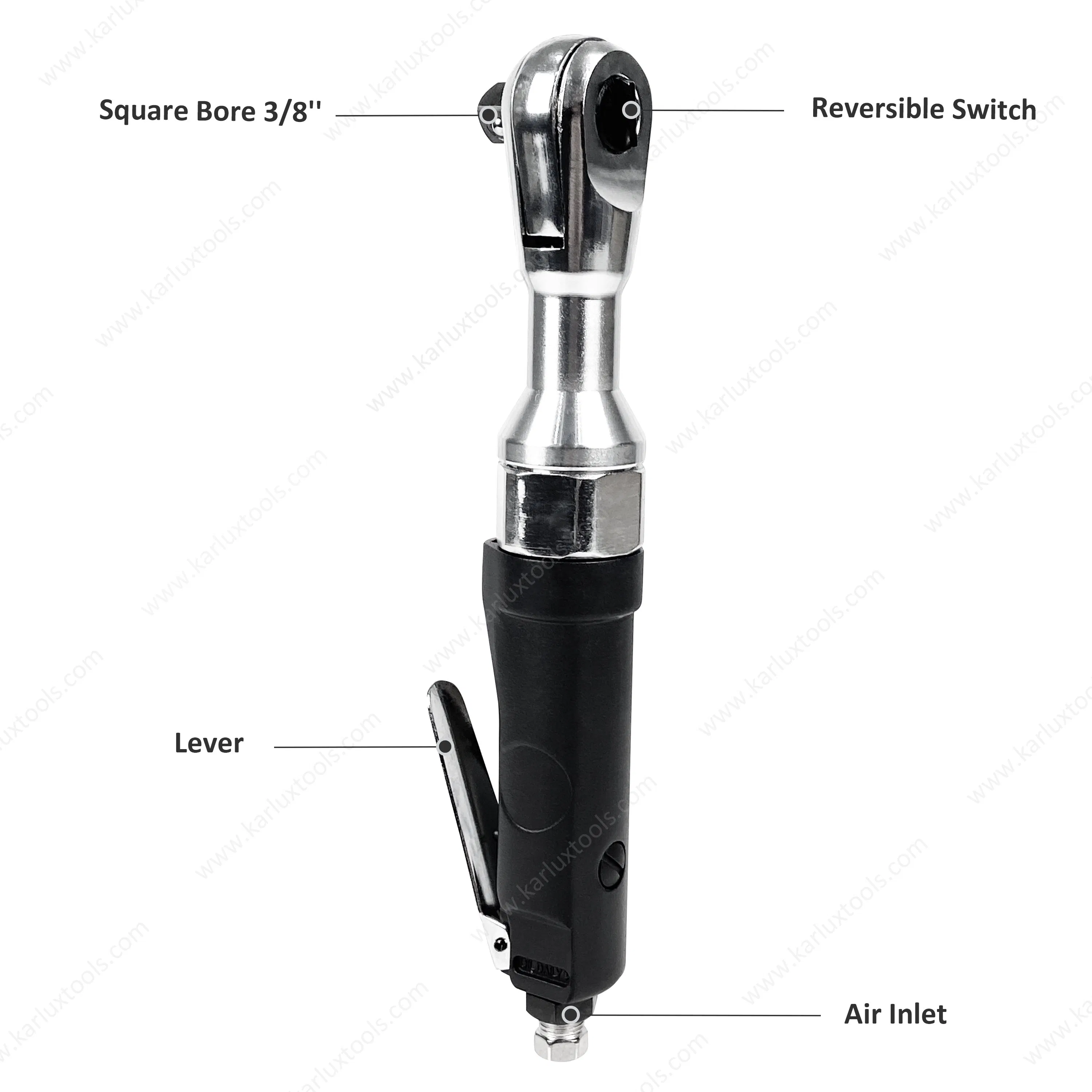 Square Bore M8 Bolt 240rpm Air Pneumatic Fastening Wrench