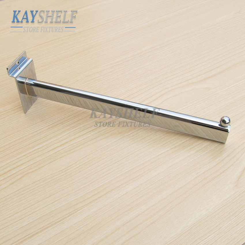Metal Steel Tube Straight Arm Slatwall Display Hooks for Shop