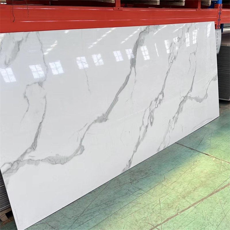 Linyi Manufacturer 1220X2440mm PVC Marble Sheet PVC Wall Panel UV Marble Sheet UV Boards Glossy Spc Wall Panel