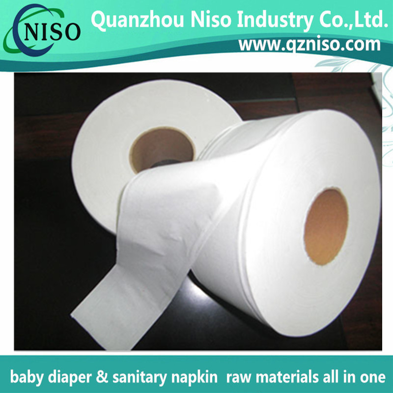 100% Natural Jumbo Roll Tissue Paper for Diaper Production with SGS (HG-034)