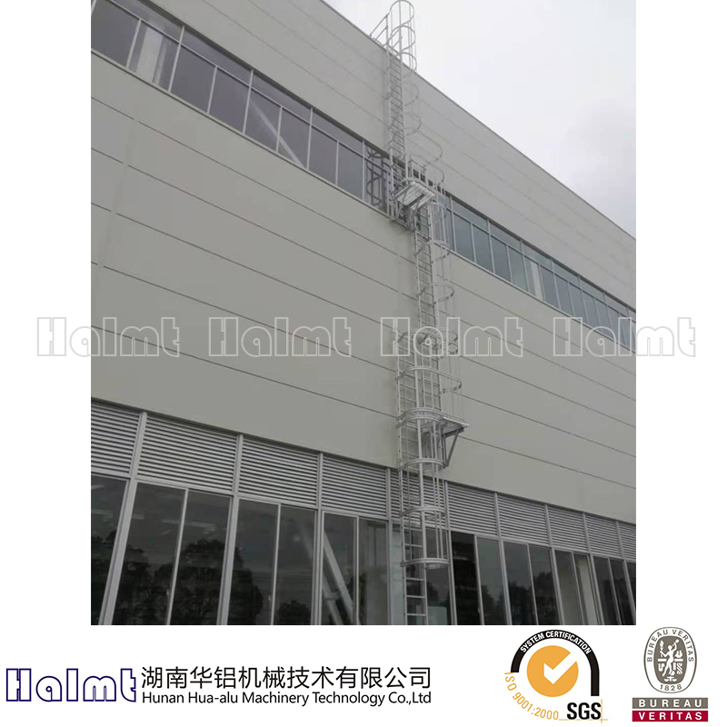 Aluminum Vertical Ladder with Protection Cage
