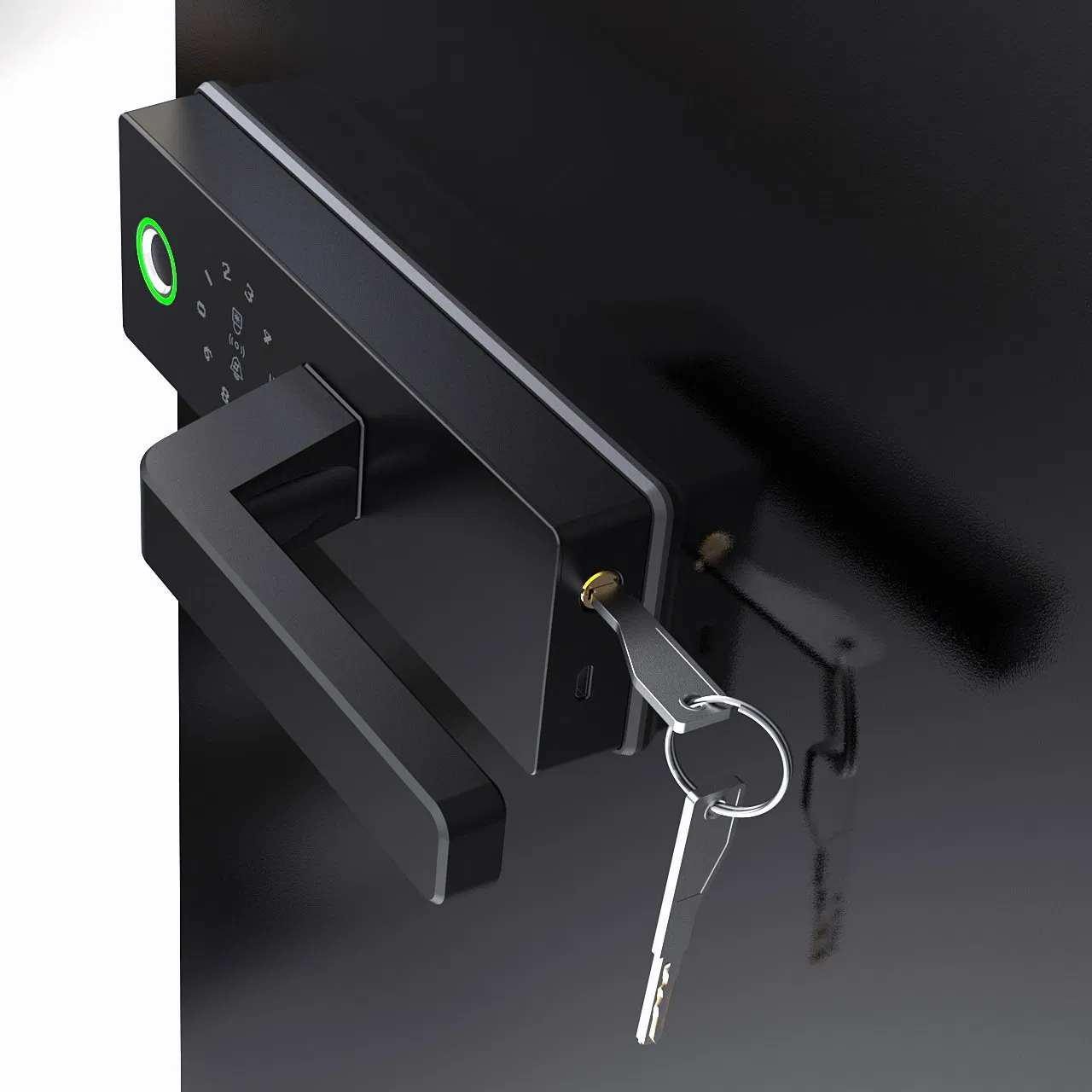 Office Electronic Partition Door Lock with Fingerprint Reader