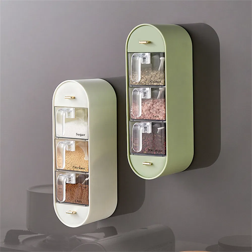 Easy Instal Kitchen No-Punch Wall Mounted Spice Dispenser