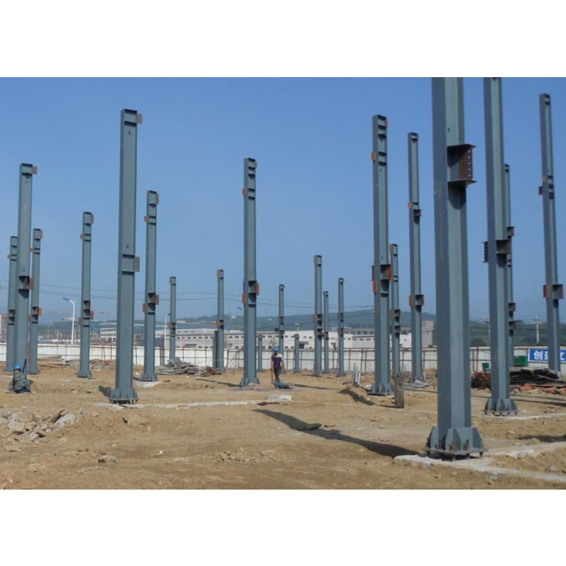 SB014 Customized Prefabricated Building Steel Structure Metal Frame Steel Column Steel Truss