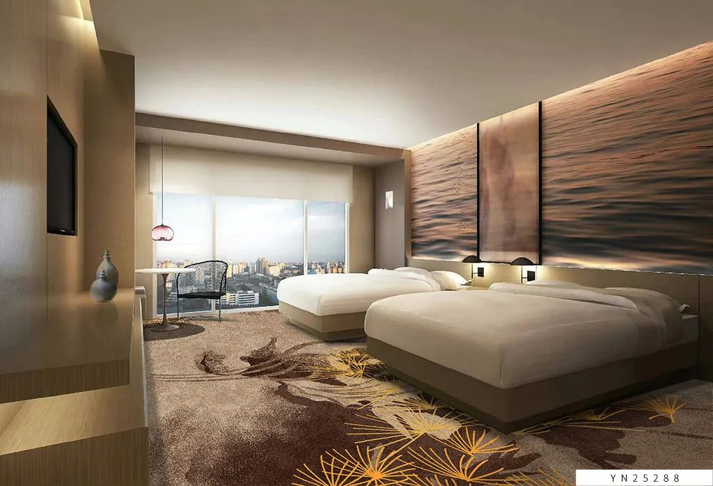 Wholesale Commercial High Pile Height Washable Printed Tufted Carpet for Hotel Room