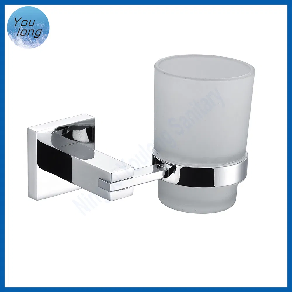 304 Stainless Steel Bathroom Accessories Glass Cup and Tumbler Holder Toothbrush Cup Holder