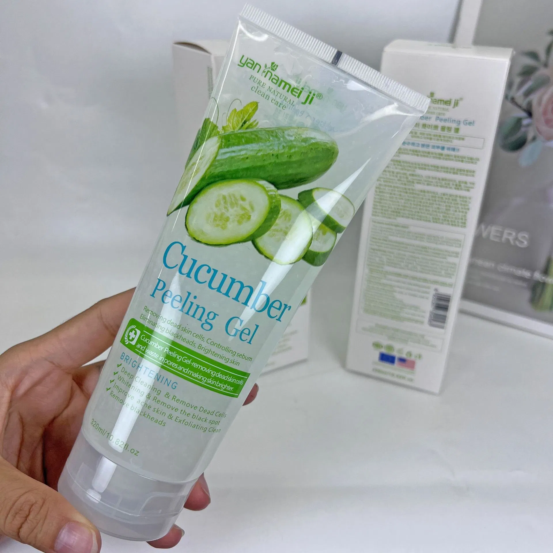 Private Label Moisturizing Lemon Exfoliating Aqua Peeling Gel Facial Scrub