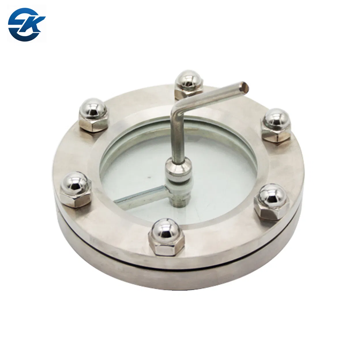 Food Grade Stainless Steel SS304 SS316L DIN Flanged Sight Glass with Wiper