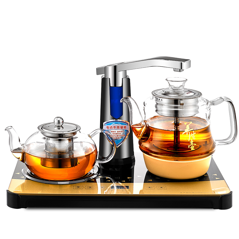 Auto Water Supply Interlligent Electric Healthy Glass Teapot with Tray