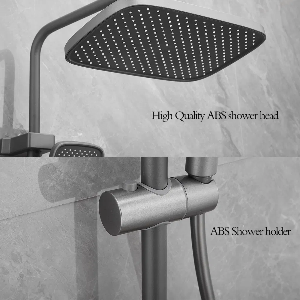 New Design Brass Body with Glass Four Functions Shower Set