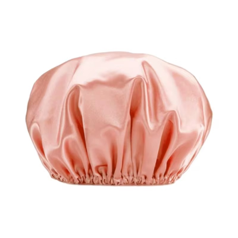 Promotional Hot Sale Waterproof Reusable Double Protection Layers Shower Caps