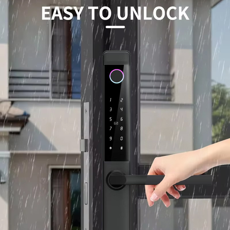 Outdoor Aluminum Alloy Smart Lock with High Cost-Effectiveness and Dual-Sided Waterproof Feature Tuya Standard Version / Dual-Sided Fingerprint Recognition