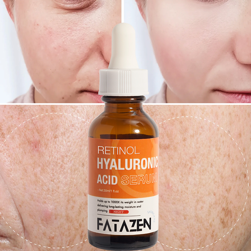 Retinol Hyaluronic Acid Night Essence Skincare Whitening Hydrating Anti-Aging Facial Serum