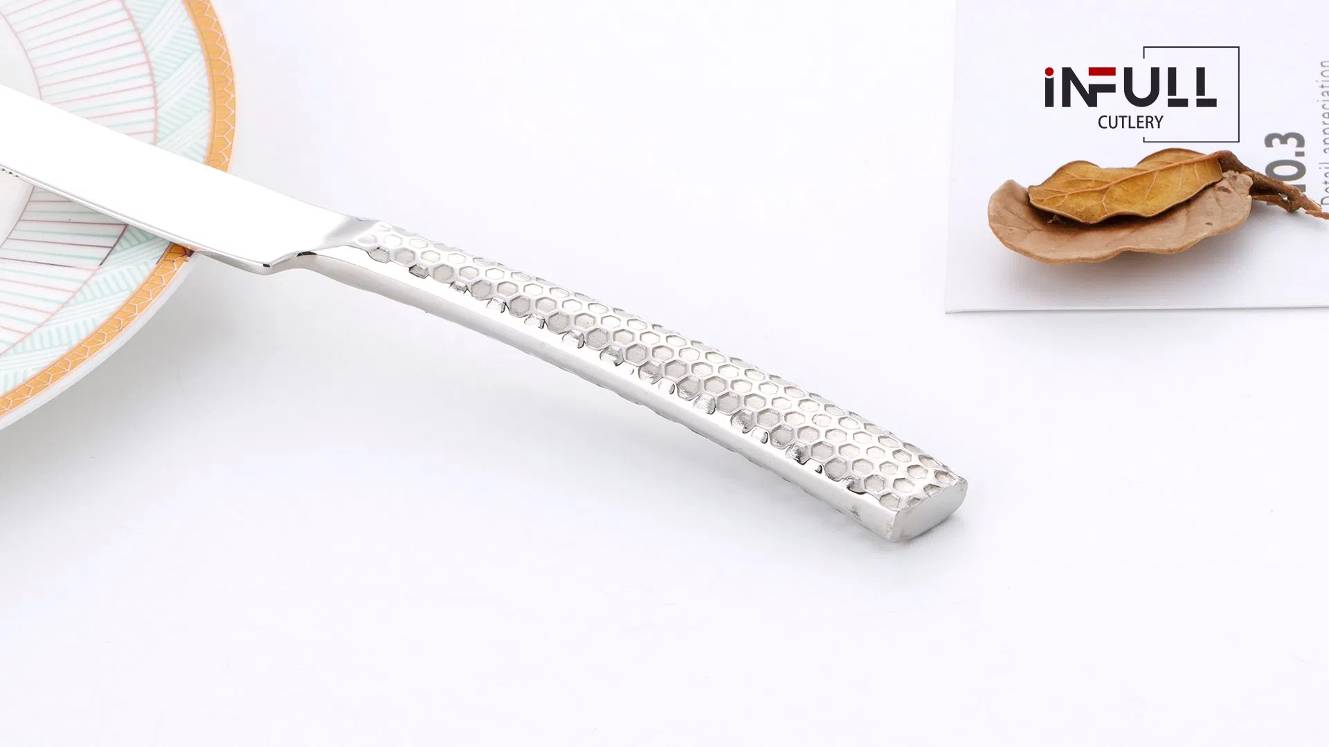 Stainless Steel Steak Knife with Hammered Handle