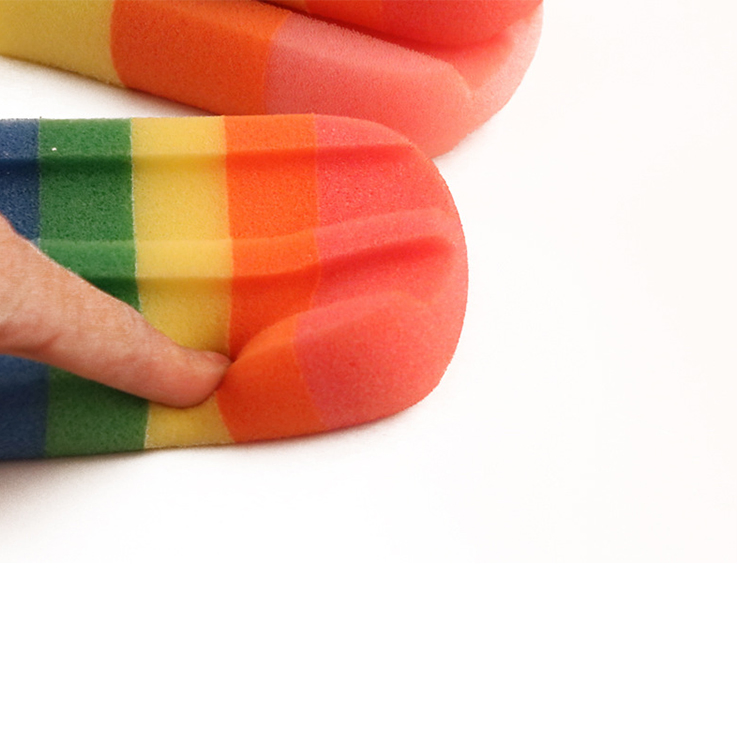 Newest Popsicle Cute Shower Sponges Soft Bathing Scrub for Kids Birthday/Christmas Gift Lovely Rainbow Baby Bath Sponge