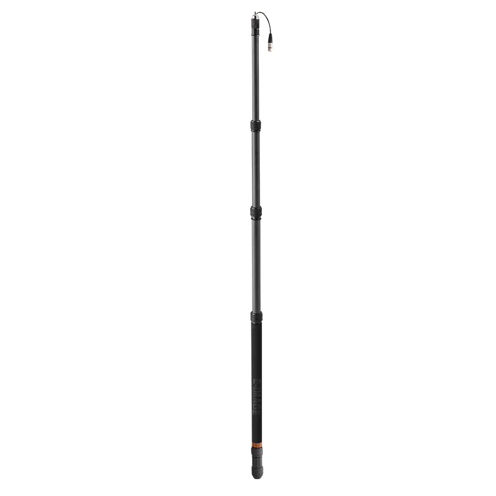 E-Image 260cm Carbon Fiber Telescoping Boompole with Internal Cable & XLR Base (BC09P)