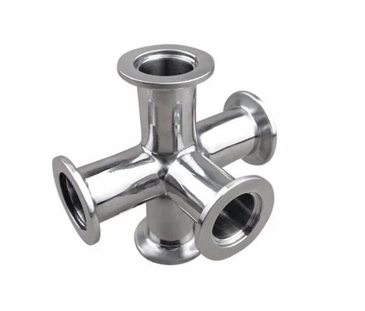 Wenzhou Vacuum Kf ISO CF Stainless Steel SS304 SS316 5way Cross