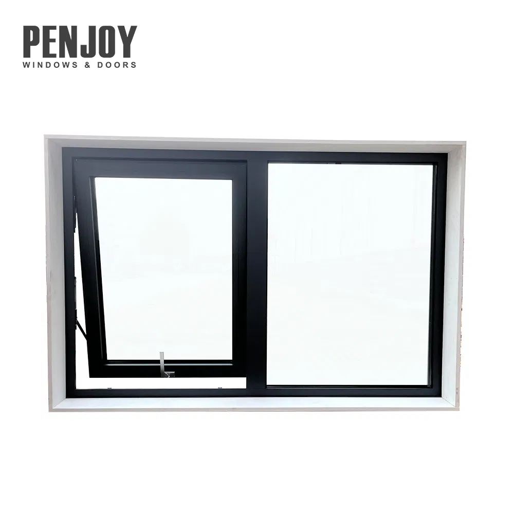Penjoy Timber Reveal New Zealand System Aluminum Thermal Break Tempered Glaze Outward Opening Window