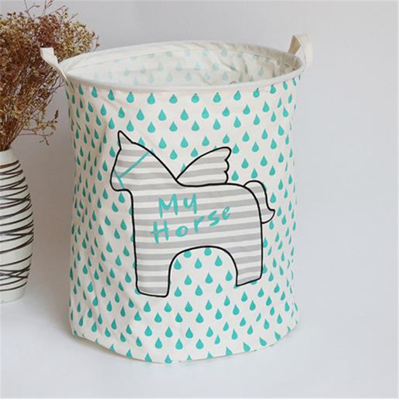 Tall Decorative Wicker Storage Basket Bins with Long Handles