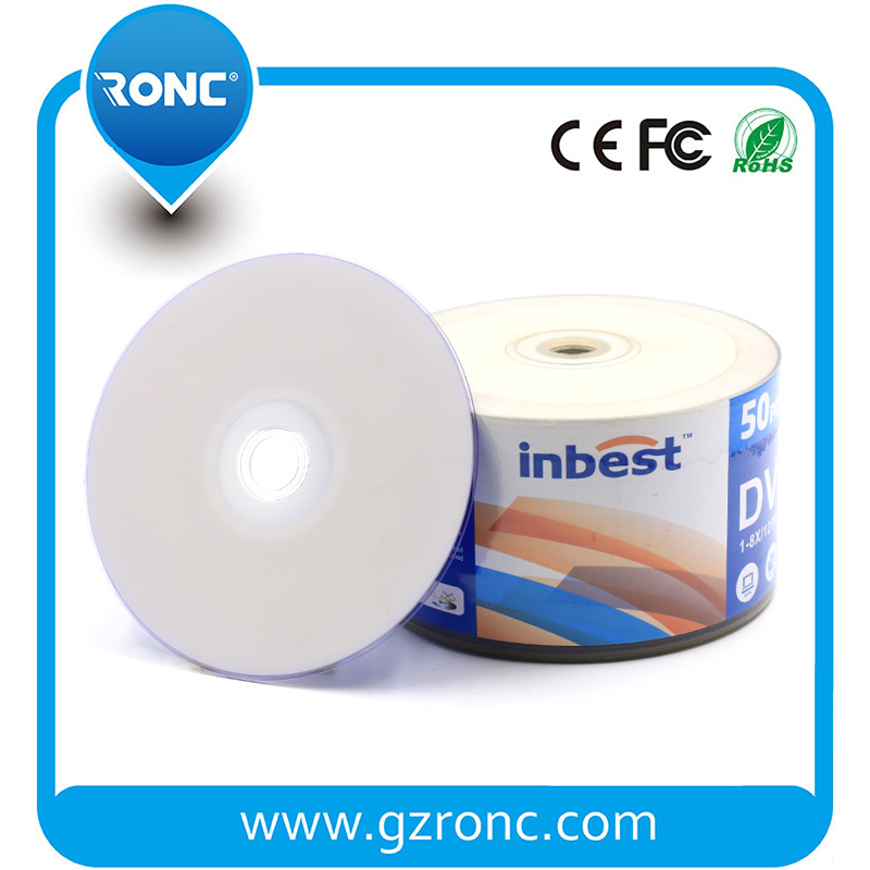 DVD-R диски 4.7GB белые для струйной печати, 16X