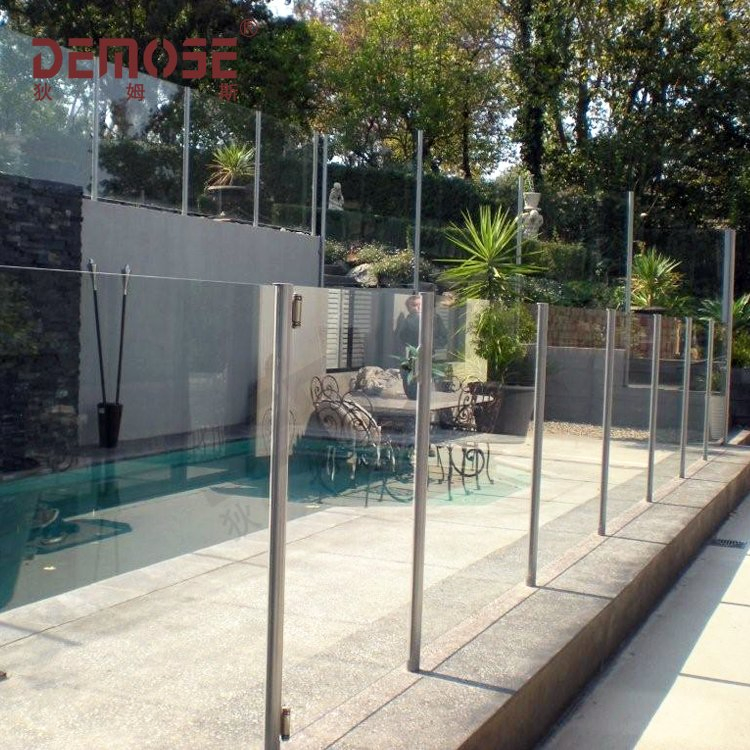 Sturdy Slot Tube Tempered Glass Railing for Pool Safety and Style (DMS-B28197)