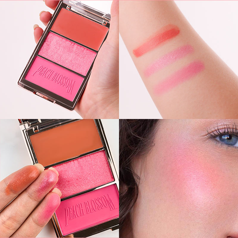 Ty Makeup Blushes Multi-Function Pigmented Blush Highlighter Contour Makeup Palette Private Label Vegan Blush Palette