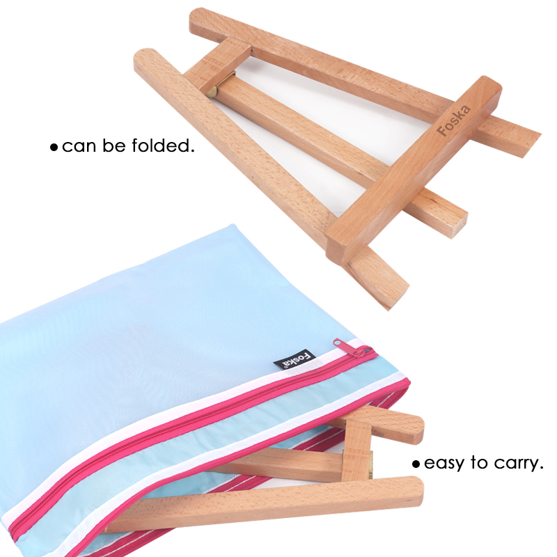 Foska Portable Size Elegant Beech Wood Adjustable Tripod Easel for Artists Painting