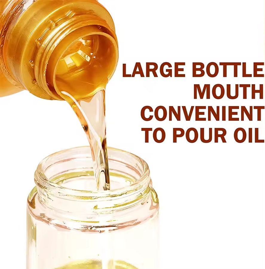 2 in 1 Glass Oil Brush Bottle Glass Olive Oil Dispenser with Silicone Oil Brush for Cooking Baking BBQ Grill