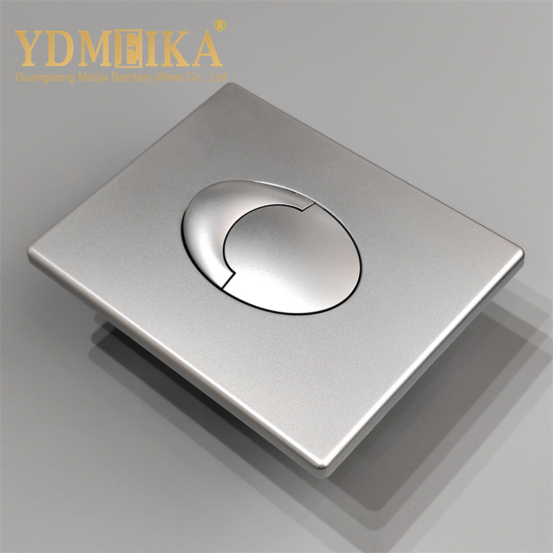 Wall Mounted Concealed Cistern Matt Chrome Silver Dual Square Push Button Panel