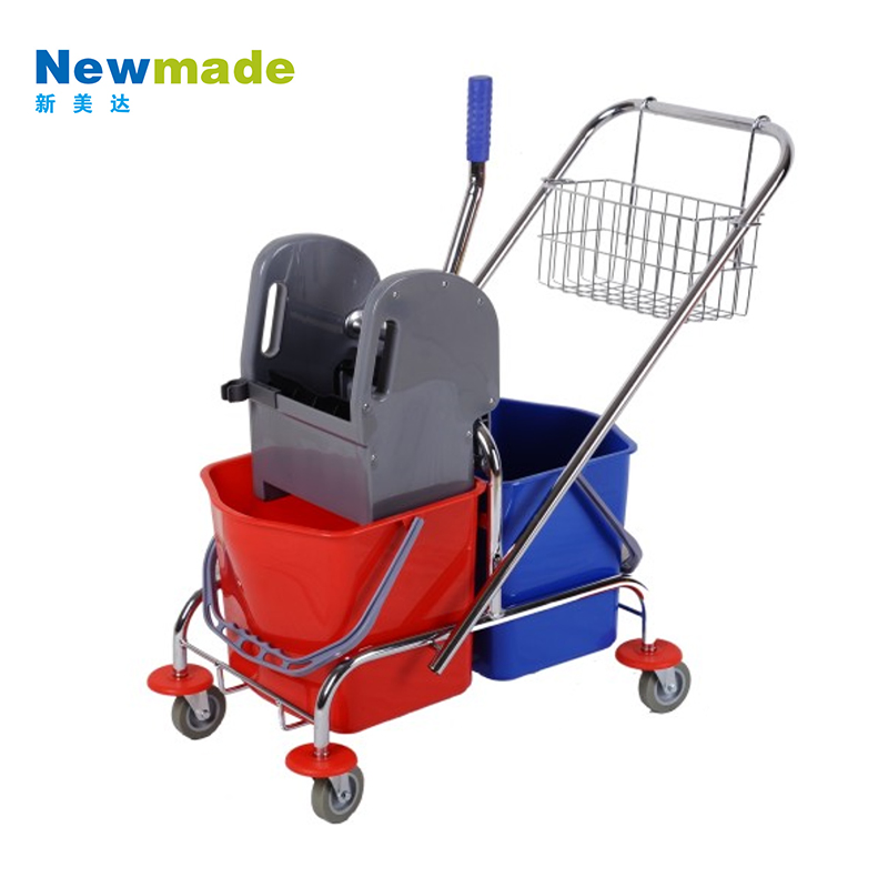 Plastic Wringer Mop Bucket with Wheels for Commercial Cleaning
